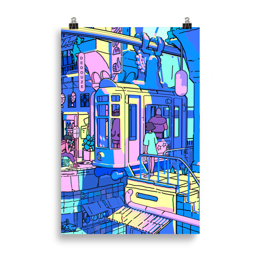 Tram Station, matte poster